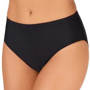 Island Escape Women’s Brief Bikini Swimsuit Bottoms Black Size 14